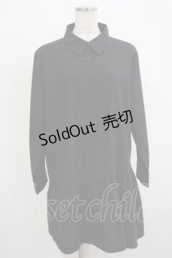 画像1: Jamie エーエヌケー / アシメシャツワンピース M ブラック H-25-12-13-1029-LO-OP-NS-ZH