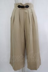 an another angelus / フロントベルト使いワイドパンツ Free BEIGE H-25-12-13-1032-CA-PA-NS-ZH