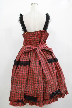 画像3: metamorphose / 【プラスサイズ】Sweetタータンはしごレースフリルジャンパースカート プラスサイズ レッド H-25-12-13-1003-ME-OP-NS-ZH
