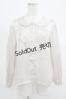 画像1: Fi.n.t / ハートフリルブラウス Free PINK BEIGE H-25-12-13-1035-CA-BL-NS-ZH