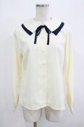 Fi.n.t / ダブル衿配色タイ付きブラウス Free OFF WHITE H-25-12-13-1036-CA-BL-NS-ZH