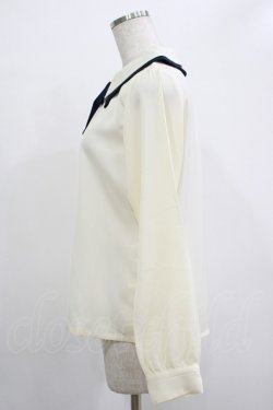 画像2: Fi.n.t / ダブル衿配色タイ付きブラウス Free OFF WHITE H-25-12-13-1036-CA-BL-NS-ZH