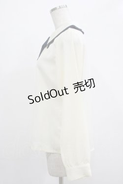 画像2: Fi.n.t / ダブル衿配色タイ付きブラウス Free OFF WHITE H-25-12-13-1036-CA-BL-NS-ZH