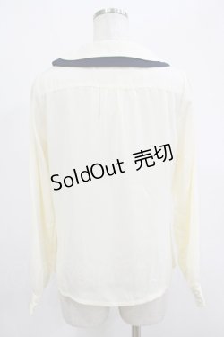 画像3: Fi.n.t / ダブル衿配色タイ付きブラウス Free OFF WHITE H-25-12-13-1036-CA-BL-NS-ZH