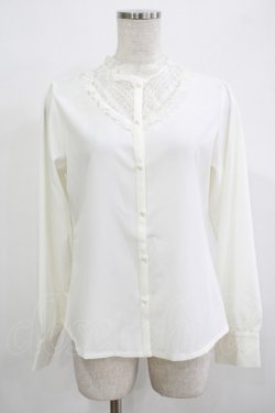 画像1: an another angelus / ストライプレースヨークブラウス Free OFF WHITE H-25-12-13-1038-CA-BL-NS-ZH