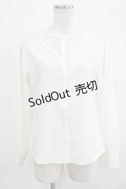 画像1: an another angelus / ストライプレースヨークブラウス Free OFF WHITE H-25-12-13-1038-CA-BL-NS-ZH