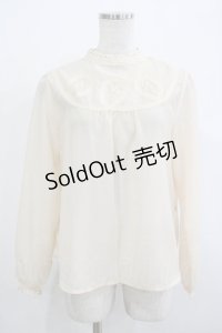 an another angelus / ローズ刺繍ブラウス Free IVORY H-25-12-13-1039-CA-BL-NS-ZH