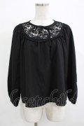Fi.n.t / フラワーレース切り替えリボンブラウス Free BLACK H-25-12-13-1041-CA-BL-NS-ZH