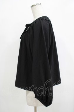 画像2: Fi.n.t / フラワーレース切り替えリボンブラウス Free BLACK H-25-12-13-1041-CA-BL-NS-ZH