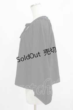 画像2: Fi.n.t / フラワーレース切り替えリボンブラウス Free BLACK H-25-12-13-1041-CA-BL-NS-ZH