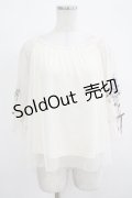 an another angelus / スミレ刺繍チュールブラウス Free OFF WHITE H-25-12-13-1042-CA-BL-NS-ZH
