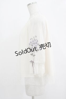 画像2: an another angelus / スミレ刺繍チュールブラウス Free OFF WHITE H-25-12-13-1042-CA-BL-NS-ZH