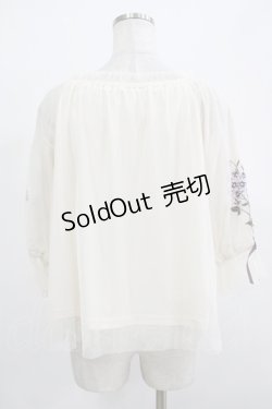 画像3: an another angelus / スミレ刺繍チュールブラウス Free OFF WHITE H-25-12-13-1042-CA-BL-NS-ZH