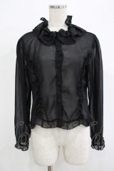 metamorphose / シフォンフリルブラウス Free ブラック H-25-12-13-1044-ME-BL-NS-ZH