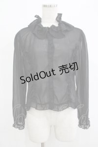 metamorphose / シフォンフリルブラウス Free ブラック H-25-12-13-1044-ME-BL-NS-ZH