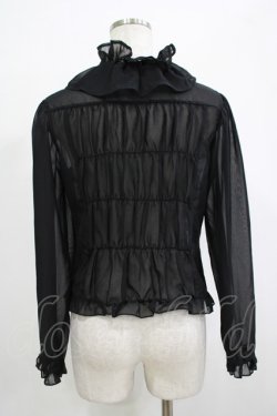 画像3: metamorphose / シフォンフリルブラウス Free ブラック H-25-12-13-1044-ME-BL-NS-ZH