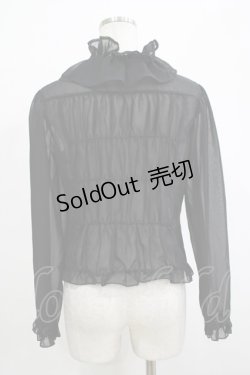 画像3: metamorphose / シフォンフリルブラウス Free ブラック H-25-12-13-1044-ME-BL-NS-ZH
