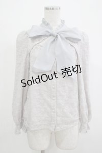 evelyn / ボウタイレーストップス Free アイスグレー H-25-12-13-1045-LO-TO-NS-ZH