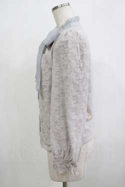 画像2: evelyn / ボウタイレーストップス Free アイスグレー H-25-12-13-1045-LO-TO-NS-ZH