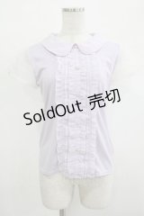 axes femme / オーガンジー切替トップス M ラベンダー H-25-12-13-1046-AX-TO-NS-ZH