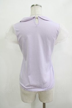 画像3: axes femme / オーガンジー切替トップス M ラベンダー H-25-12-13-1046-AX-TO-NS-ZH