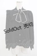 Ank Rouge / パールリボンタイブラウス M ブラック H-25-12-13-1048-CA-BL-NS-ZH