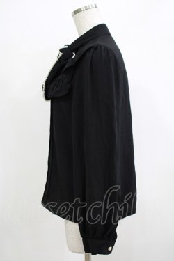 画像2: Ank Rouge / パールリボンタイブラウス M ブラック H-25-12-13-1048-CA-BL-NS-ZH