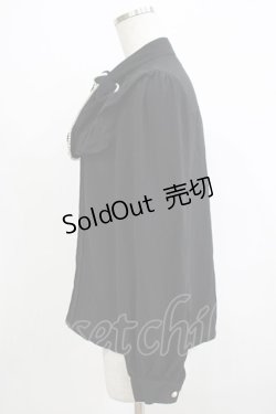 画像2: Ank Rouge / パールリボンタイブラウス M ブラック H-25-12-13-1048-CA-BL-NS-ZH