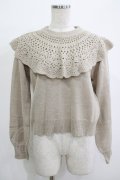 Fi.n.t / ドイリー風ケープ付きニットプルオーバー Free BEIGE H-25-12-13-1050-CA-TO-NS-ZH