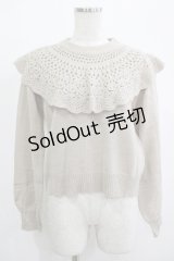 Fi.n.t / ドイリー風ケープ付きニットプルオーバー Free BEIGE H-25-12-13-1050-CA-TO-NS-ZH