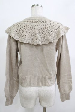 画像3: Fi.n.t / ドイリー風ケープ付きニットプルオーバー Free BEIGE H-25-12-13-1050-CA-TO-NS-ZH