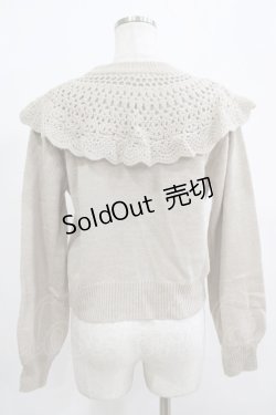 画像3: Fi.n.t / ドイリー風ケープ付きニットプルオーバー Free BEIGE H-25-12-13-1050-CA-TO-NS-ZH