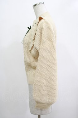画像2: Fi.n.t / はしごリボンケーブルニットプルオーバー Free L/BEIGE H-25-12-13-1051-CA-TO-NS-ZH