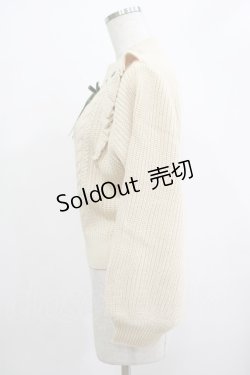 画像2: Fi.n.t / はしごリボンケーブルニットプルオーバー Free L/BEIGE H-25-12-13-1051-CA-TO-NS-ZH