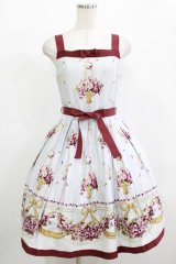 Innocent World / 邸宅のすみれグログランリボンジャンパースカート M サックス H-25-12-13-1005-IW-OP-NS-ZH