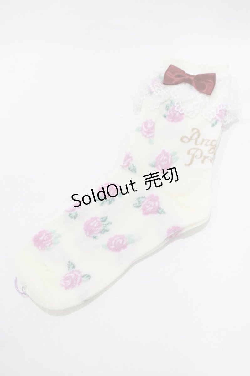 画像1: Angelic Pretty / Petit Roseクルー丈ソックス  アイボリー H-25-12-13-1055-AP-ZA-NS-ZH (1)