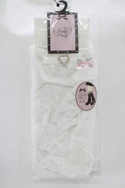 画像1: Lovely Tency / 眞白ありす/リボンガーター  ホワイト H-25-12-13-1058-GO-ZA-NS-ZH