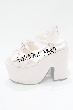 画像2: DearMyLoveRose / ビッグリボン厚底サンダル 22.5cm ピンク H-25-12-13-1076-EL-SH-NS-ZH