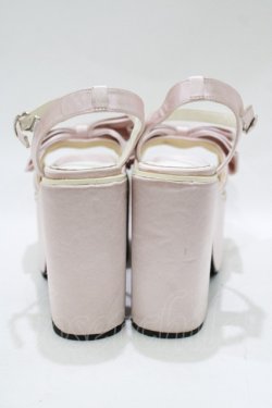画像3: DearMyLoveRose / ビッグリボン厚底サンダル 22.5cm ピンク H-25-12-13-1076-EL-SH-NS-ZH