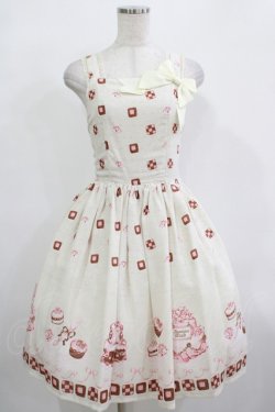 画像1: Innocent World / シュガーケーキジャンパースカート M/93cm丈 アイボリー H-25-12-13-1006-IW-OP-NS-ZH