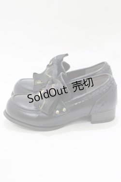 画像2: Amavel / 喫茶アマベルのショコラトリーローヒールローファーパンプス S/22.5-23cm ブラック H-25-12-13-1077-CA-SH-NS-ZH