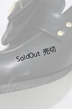 画像5: Amavel / 喫茶アマベルのショコラトリーローヒールローファーパンプス S/22.5-23cm ブラック H-25-12-13-1077-CA-SH-NS-ZH