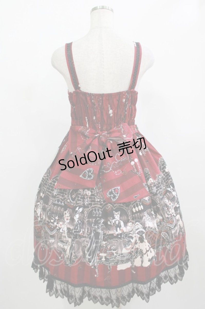 画像3: ALICE and the PIRATES / Rosy night’s Masquerade柄ジャンパースカートII Free ボルドー H-25-12-13-1001-PA-OP-NS-ZH (3)