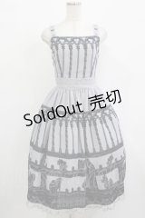 Innocent World / ノートルダムのガーゴイルウエストレースワンピース M/108cm丈 グレー H-25-12-13-1007-IW-OP-NS-ZH