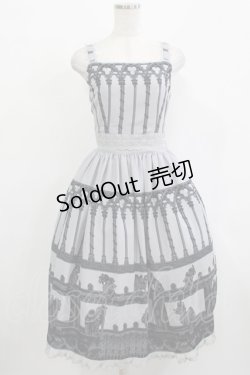 画像1: Innocent World / ノートルダムのガーゴイルウエストレースワンピース M/108cm丈 グレー H-25-12-13-1007-IW-OP-NS-ZH