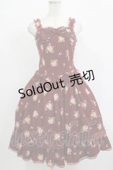 Innocent World / ブーケストライプリボンジャンパースカート Free ボルドー H-25-12-13-1008-IW-OP-NS-ZH