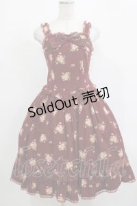 Innocent World / ブーケストライプリボンジャンパースカート Free ボルドー H-25-12-13-1008-IW-OP-NS-ZH