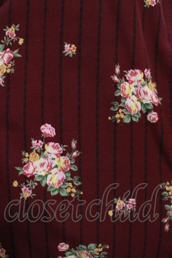 画像4: Innocent World / ブーケストライプリボンジャンパースカート Free ボルドー H-25-12-13-1008-IW-OP-NS-ZH