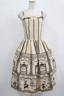 画像1: Innocent World / マリオネットシアターフリルジャンパースカート M/108cm丈 カフェオレ H-25-12-13-1009-IW-OP-NS-ZH