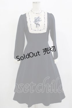 画像1: Fi.n.t / 絵画風ヨーク刺繍ワンピース Free NAVY H-25-12-13-1015-CA-OP-NS-ZH